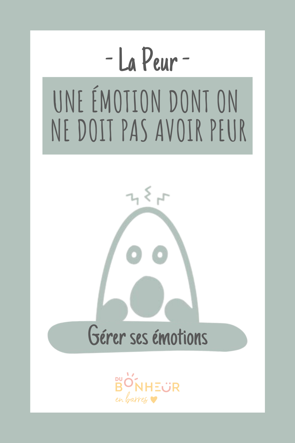 La peur, une émotion dont on ne doit pas avoir peur - les différentes peurs
