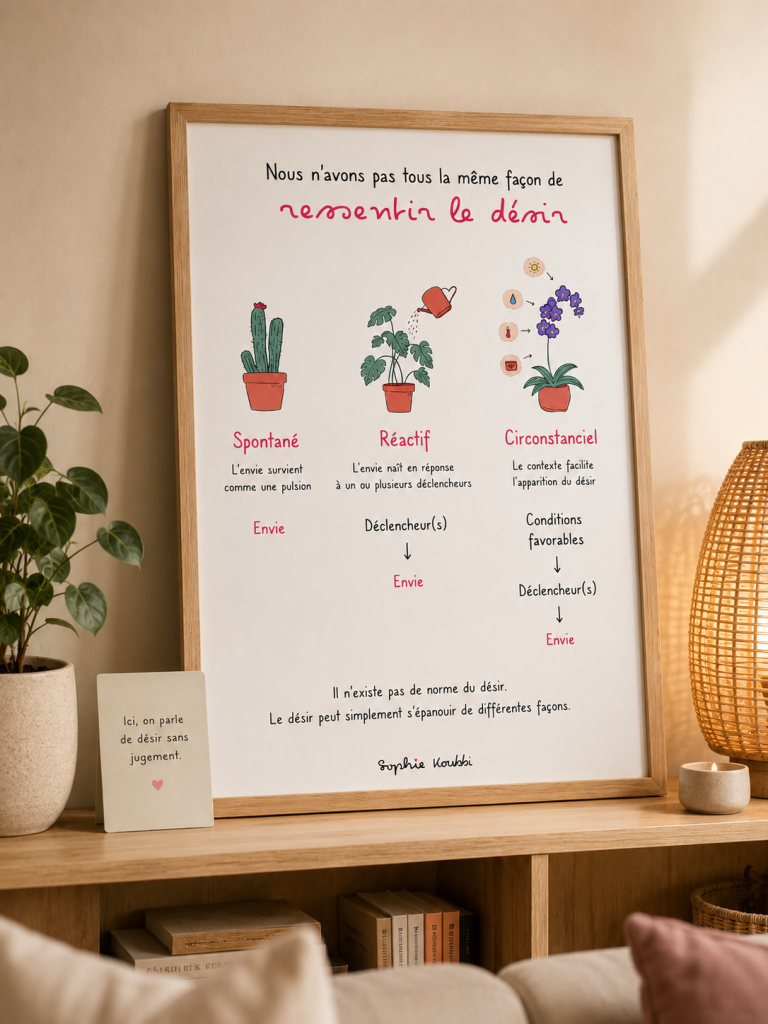 Affiche sur les 3 types de désir : spontané, réactif, circonstanciel